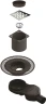 Душевой трап Berges Platz Antik 150x150 091161 с решеткой Хром