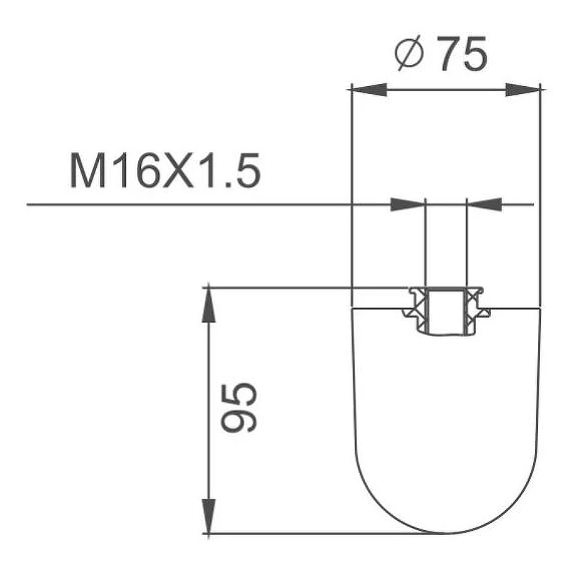 Щетка для туалетного ершика Haiba HB753-1 цвет Белый