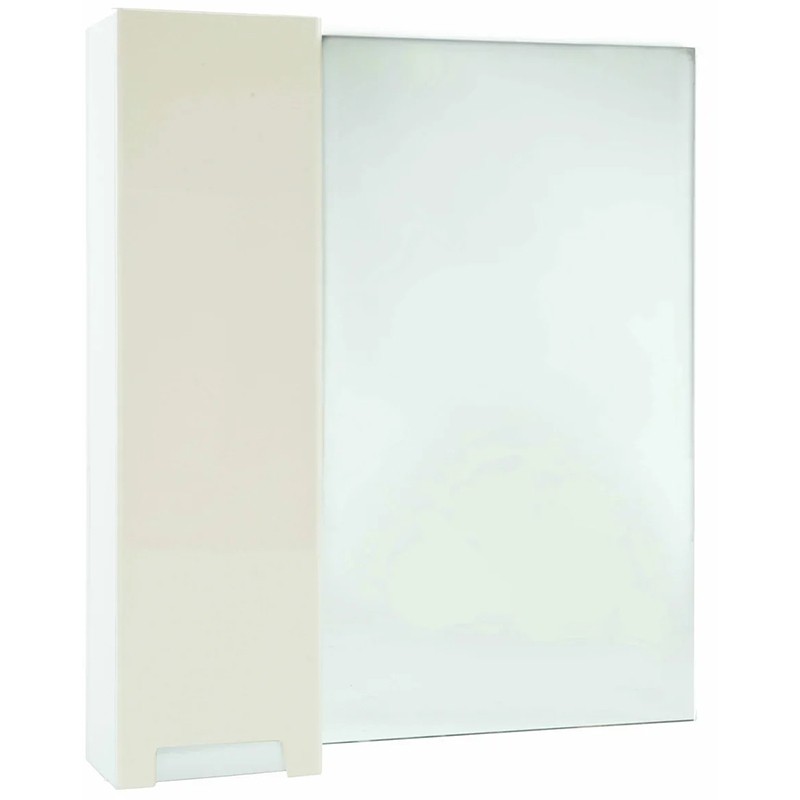 Зеркало со шкафом Bellezza Пегас 80 L 4610413002070 Бежевое МДФ / ЛДСП, стекло