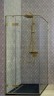 Душевой уголок Cezares Bellagio 120x90 BELLAGIO-AH-1-120/90-C-BORO профиль Золото брашированное стекло прозрачное