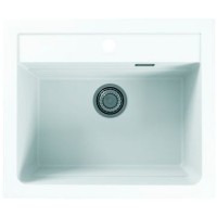 Кухонная мойка Alveus Granital Atrox 30 Arctic G11 590x500 1131991 Белая искусственный камень (литьевой мрамор) встраиваемая сверху, встраиваемая снизу