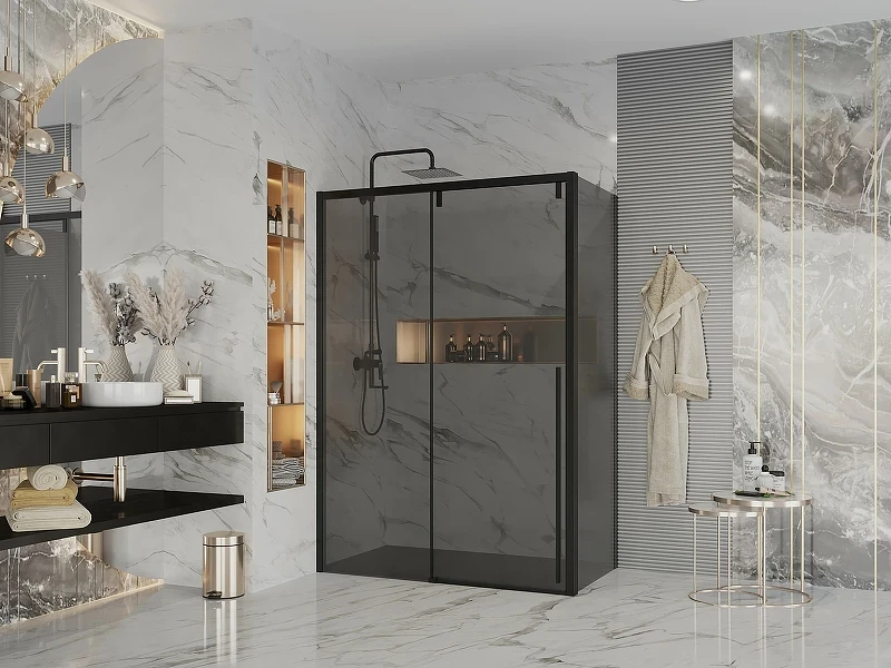 Душевой уголок Ambassador Intense 150х100 110022204IBB-100IBB профиль Черный стекло тонированное