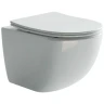Комплект унитаза с инсталляцией Ceramicanova Forma CN3009_1001M_1000 с сиденьем Микролифт и клавишей смыва Хром матовый фарфор подвесной