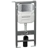 Комплект унитаза с инсталляцией Ceramicanova Forma CN3009_1001M_1000 с сиденьем Микролифт и клавишей смыва Хром матовый фарфор подвесной