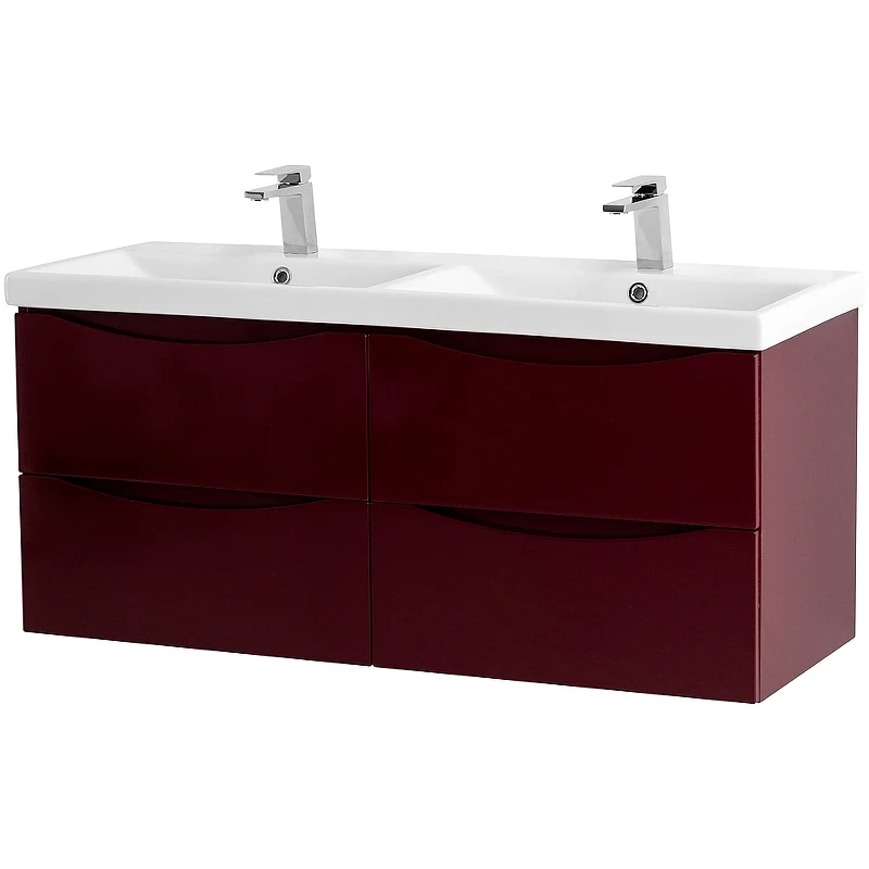 Тумба под раковину BelBagno Marino-Cer 120 MARINO-CER-1200-4C-SO-2-BRDL-P подвесная Bordo Lucido МДФ / ЛДСП