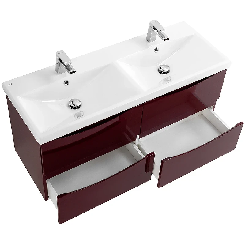 Тумба под раковину BelBagno Marino-Cer 120 MARINO-CER-1200-4C-SO-2-BRDL-P подвесная Bordo Lucido МДФ / ЛДСП