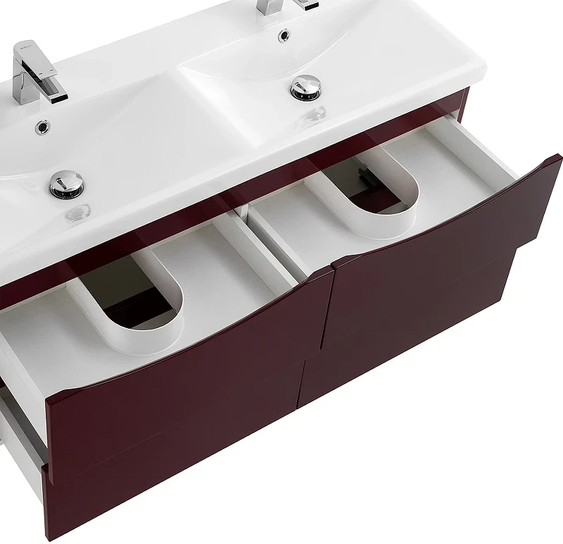 Тумба под раковину BelBagno Marino-Cer 120 MARINO-CER-1200-4C-SO-2-BRDL-P подвесная Bordo Lucido МДФ / ЛДСП