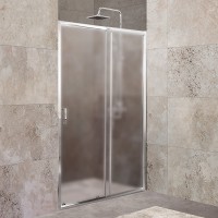 Душевая дверь BelBagno Unique 135 UNIQUE-BF-1-120/135-P-Cr профиль Хром стекло рифленое