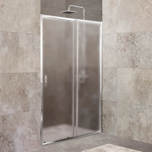 Душевая дверь BelBagno Unique 135 UNIQUE-BF-1-120/135-P-Cr профиль Хром стекло рифленое