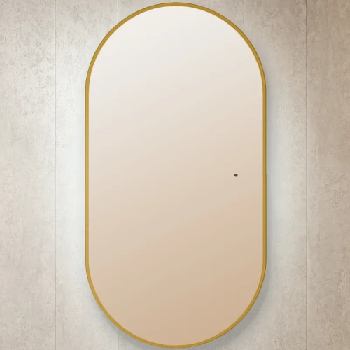 Зеркало Silver Mirrors Viva 55 LED-00002690 с подсветкой Золото с бесконтактным выключателем и диммером стекло