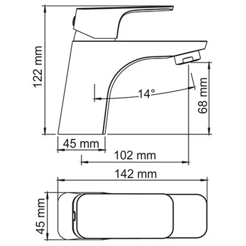 Смеситель для раковины WasserKRAFT Salm 2703 Хром латунь