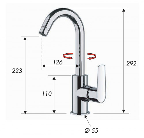 Смеситель для кухни Remer Vanity V72C цвет Хром