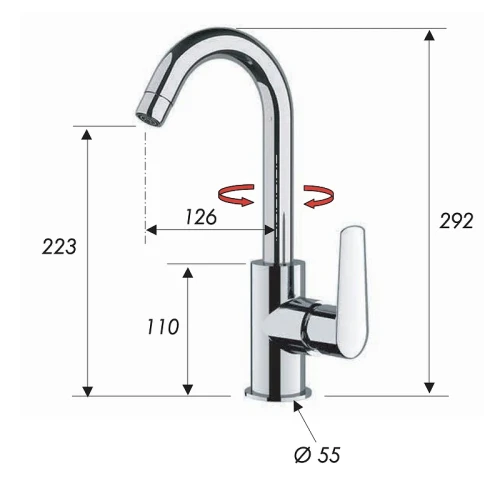 Смеситель для кухни Remer Vanity V72C цвет Хром