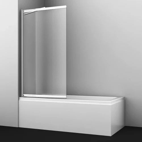 Шторка на ванну WasserKRAFT Main 100 41S02-100L Matt glass Fixed профиль Хром стекло матовое