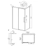 Душевой уголок Grossman Cosmo 100х70 120.K33.02.1070.21.02 профиль Черный матовый стекло шиншилла