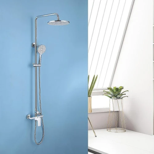 Душевая система Abber Weiss Insel AF8020W Белая Хром