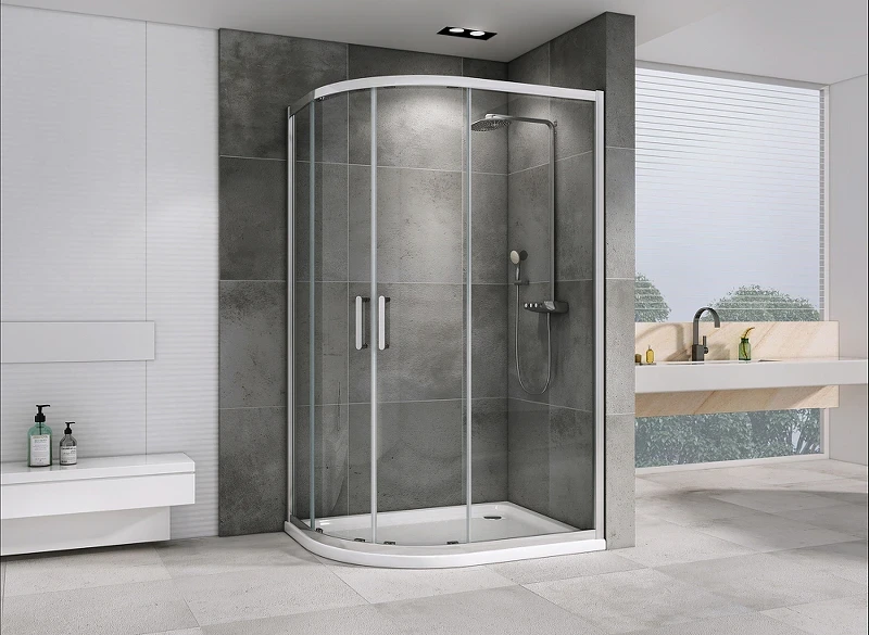 Душевой уголок Abber Schwarzer Diamant 120x80 AG01128 профиль Хром стекло прозрачное
