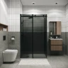 Душевой уголок Grossman Classic 110х80 120.K33.04.1180.21.10 профиль Черный матовый стекло тонированное