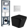 Комплект унитаза с инсталляцией WeltWasser MARBERG 410 + GELBACH 043 GL-BL + MAR 410 SE GL-WT 10000011955 цвет Белый глянцевый с сиденьем Микролифт и клавишей смыва цвет Белый глянцевый