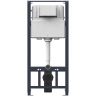 Комплект унитаза с инсталляцией AM.PM Spirit V2.0 FlashClean IS49051.701700 с сиденьем Микролифт и клавишей смыва Хром фарфор подвесной