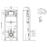 Комплект унитаза с инсталляцией AM.PM Spirit V2.0 FlashClean IS49051.701700 с сиденьем Микролифт и клавишей смыва Хром фарфор подвесной