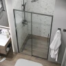 Душевая дверь Grossman Galaxy 140 100.K33.01.140.42.00 профиль Графит сатин стекло прозрачное