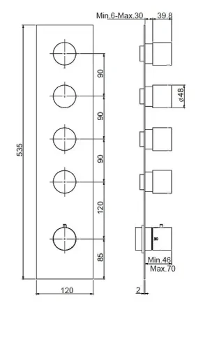 Смеситель для душа Fima Carlo Frattini Fimatherm F3869X4BS цвет Белый матовый