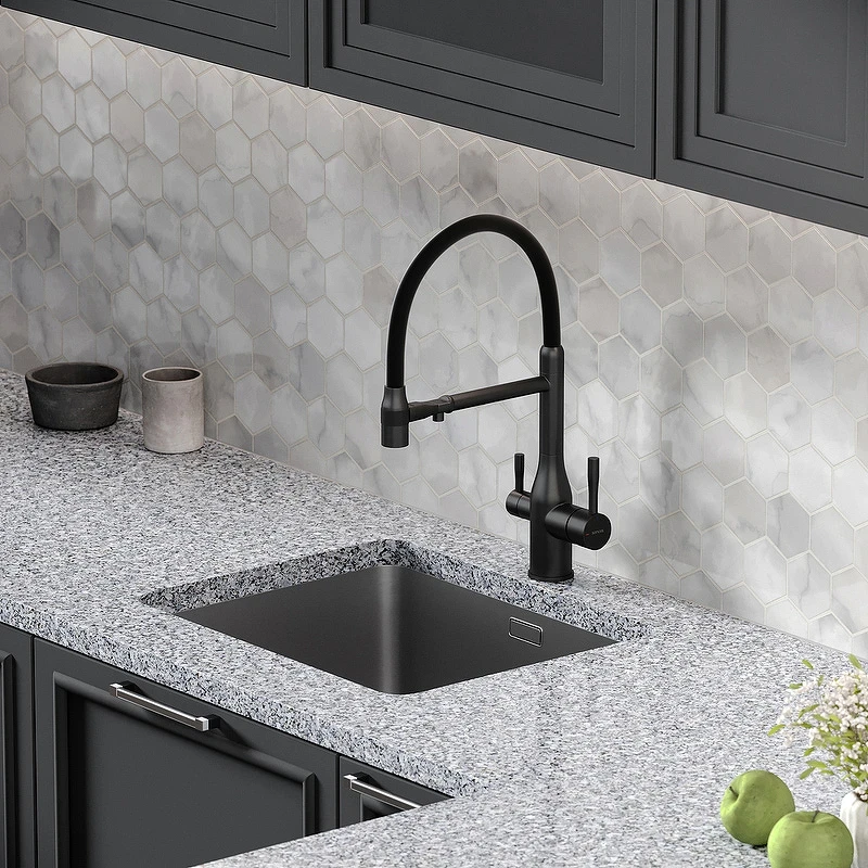 Смеситель для кухни Sancos Garda SC4009MB Черный матовый латунь