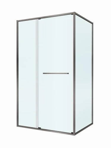 Душевой уголок Cezares Lux 110x90 LUX-AH-FS-11-110/90-C-GM профиль Оружейная сталь стекло прозрачное