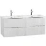 Тумба под раковину Cezares Duet-N 120 DUET-N-1200-4C-SO-2-BL подвесная Bianco Lucido МДФ / ЛДСП