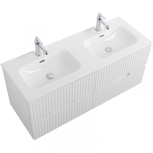 Тумба под раковину Cezares Duet-N 120 DUET-N-1200-4C-SO-2-BL подвесная Bianco Lucido МДФ / ЛДСП