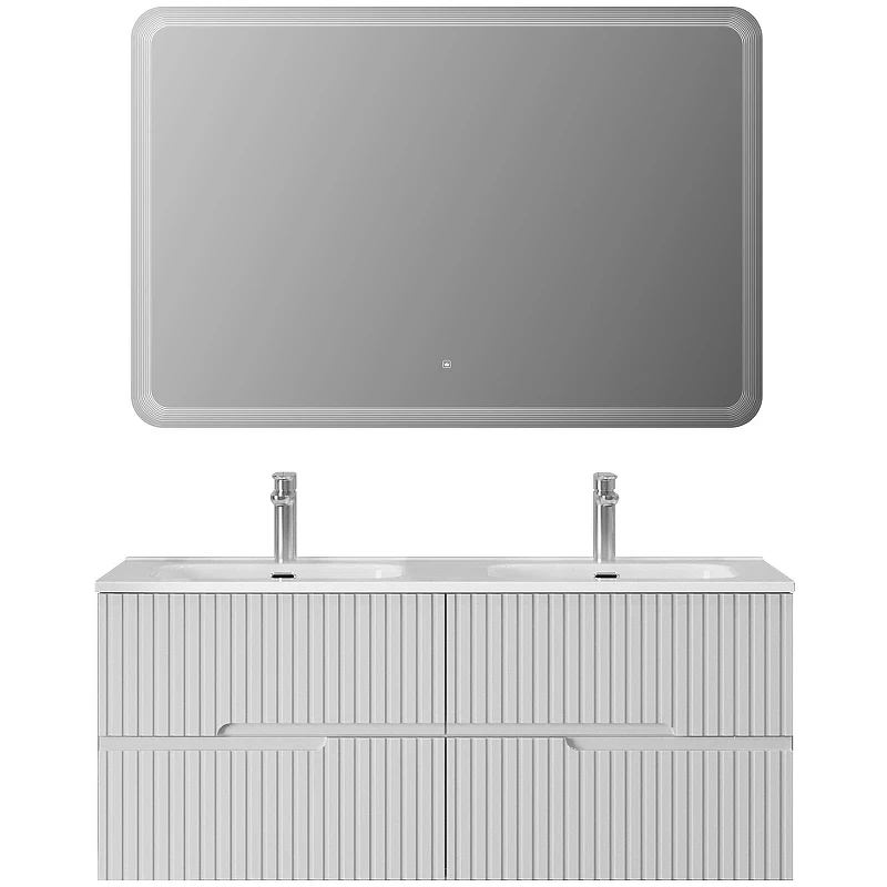 Тумба под раковину Cezares Duet-N 120 DUET-N-1200-4C-SO-2-BL подвесная Bianco Lucido МДФ / ЛДСП