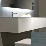 Тумба с раковиной SanVit Флай 90 kfly2090 с фактурой под дерево подвесная Шелк Сталь МДФ / ЛДСП