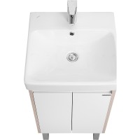 Тумба под раковину Aquaton Сканди Doors 45 1A278701SDB20 Белый глянец Дуб верона МДФ / ЛДСП