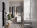 Тумба под раковину Aquaton Сканди Doors 45 1A278701SDB20 Белый глянец Дуб верона МДФ / ЛДСП