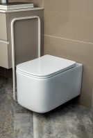 Унитаз Boheme Mane 970-SET-MW подвесной Белый матовый с сиденьем Микролифт фарфор подвесной