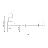 Сифон для раковины Abber AF0030RG Розовое золото