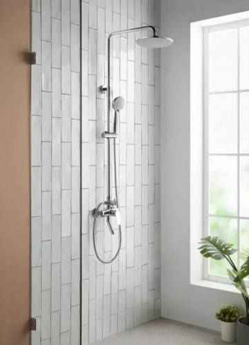 Душевая система Bravat Rhein F6429564CP-A-ENG Хром латунь на стену