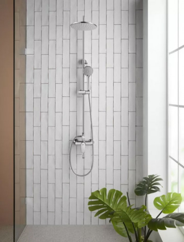 Душевая система Bravat Rhein F6429564CP-A-ENG Хром латунь на стену