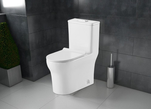 Унитаз моноблок Azario Sinto AZ-1098 с бачком и сиденьем Микролифт фарфор напольный