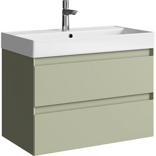 Тумба под раковину Aqwella Geometria 80 GE01082SH подвесная Шалфей зеленый