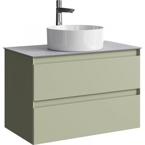 Тумба под раковину Aqwella Geometria 80 GE01082SH подвесная Шалфей зеленый