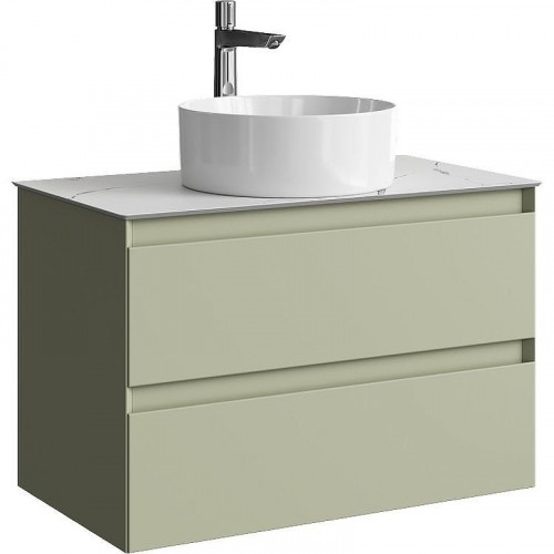 Тумба под раковину Aqwella Geometria 80 GE01082SH подвесная Шалфей зеленый