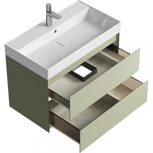 Тумба под раковину Aqwella Geometria 80 GE01082SH подвесная Шалфей зеленый