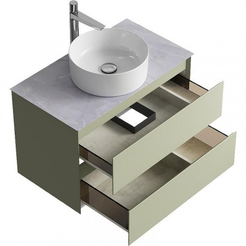 Тумба под раковину Aqwella Geometria 80 GE01082SH подвесная Шалфей зеленый
