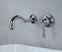 Смеситель для раковины Bronze de Luxe Tiffany 1920CR Хром латунь встраиваемый