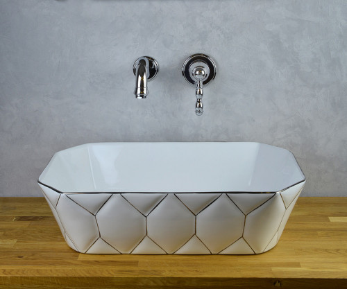 Смеситель для раковины Bronze de Luxe Tiffany 1920CR Хром латунь встраиваемый