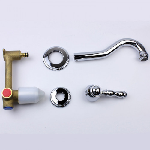 Смеситель для раковины Bronze de Luxe Tiffany 1920CR Хром латунь встраиваемый