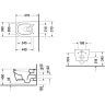 Унитаз Duravit ME by Starck 25280900001 подвесной без сиденья
