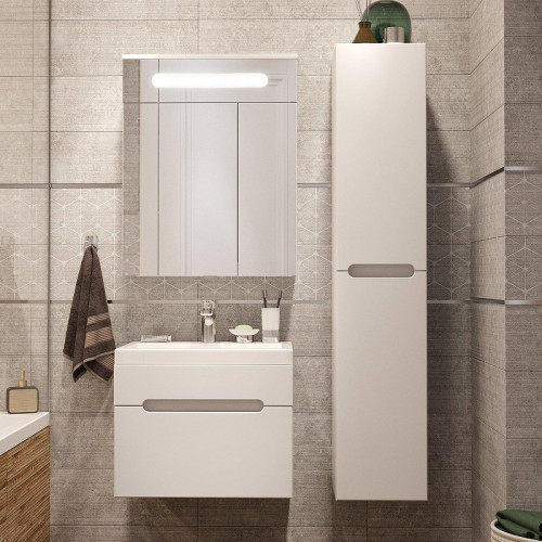 Комплект мебели для ванной DIWO Коломна 60 подвесной цвет Белый